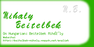 mihaly beitelbek business card